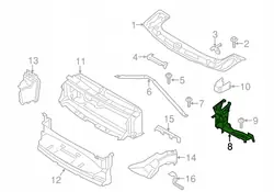 Lamp Bracket Eyebrow BMW 3 F30 F32 F20 F22 Set OEM
