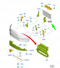 Ford Focus MK3 vasen ilmanohjain 1866632