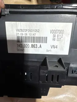 Hastighetsmätare OEM 1K0920863A för VW Jetta 2005-2010