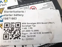 Batería AGM Start-Stop BMW OEM CATPOL 24399 12V 50Ah