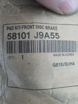 Plaquettes de frein avant OEM 58101J9A55 Hyundai IX25