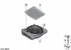 Subwoofer OEM 9210152 för BMW 4 Coupé F32/F82