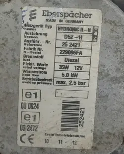 Webasto värmare OEM 229096FA för Toyota Corolla E15