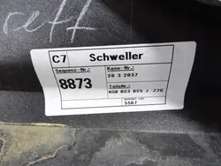 AUDI A7 C7 4G Lift seuil gauche LZ7G 4G8853855J