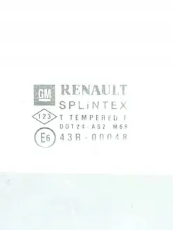 Höger bakruta DOT24AS2M68 för Renault Trafic II