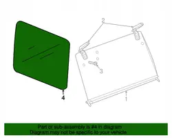 Vitre Latérale Gauche OEM 6829 L Hard Wrangler JL 4D