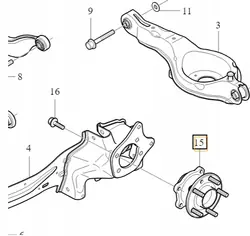 Mozzo posteriore VOLVO V40 V40CC OE