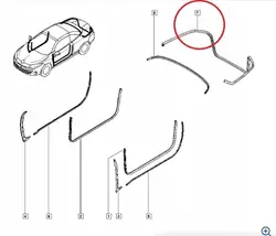 Joint de Coffre OEM 908300022R pour Renault Megane III CC