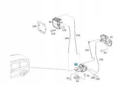 Fechadura da Porta Traseira Mercedes Vito VIANO W639 A6397401535
