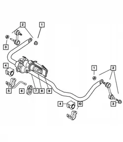 Support de Silencieux Jeep Ram Dodge 52128501AA