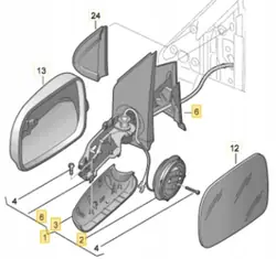 DPA 88571789802 Espejo Exterior Manual Izquierdo