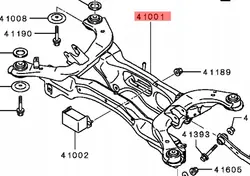 Mitsubishi Eclipse Cross Achterophang Sanki Wózek 4WD OEM