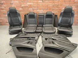 BMW X6 E71 Comfort Seats Black Leather Heated Set OEM 9146207
