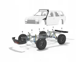 Kit de Rehausse Nissan Terrano WD21 +50mm ZL590