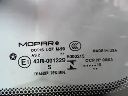 Carrosserieglas Achter Rechts OEM 68155803AD Jeep Cherokee