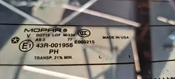 OEM 68291110AD Mopar Vitre Arrière - Occasion
