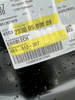 Capa cinto traseiro OEM 4K9813307 Audi A6 C8