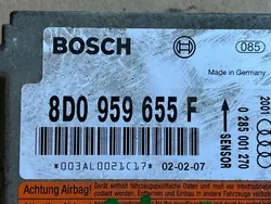 Airbag-anturimoduuli OEM 8E0959655F Audi A4 B5:lle