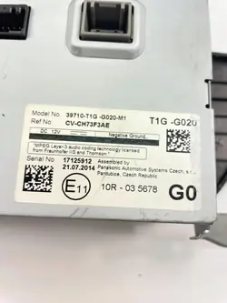 Écran de navigation Honda CR-V IV OEM 39710T1GG020M1