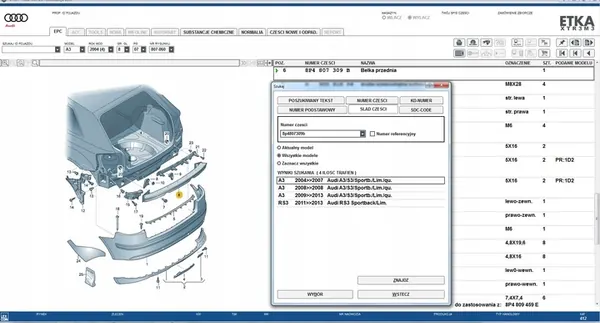 Takapalkki Audi A3 8P Sportback 8P4807309B image 5