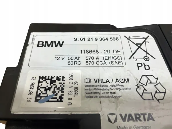 AGM-batteri OEM 9364596 12V 50Ah för BMW/MINI image 4