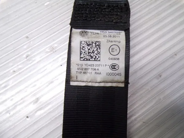 OEM 5N2857706A Etu-oikea turvavyö VW Tiguan I:lle image 4