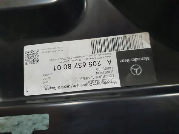 Umbral metálico Mercedes-Benz OE A 205 637 80 01 image 8
