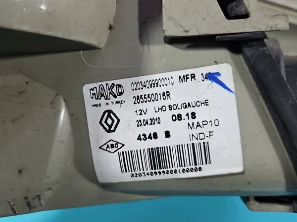 Lámpara Trasera Izquierda Renault Fluence Sedan 09-12 265550016R image 9
