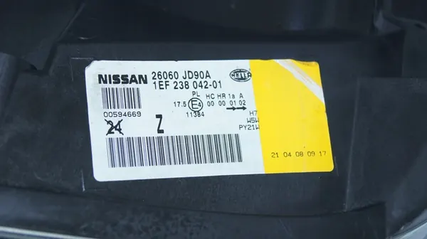 VASEN LAMPPU NISSAN QASHQAI J10 image 2