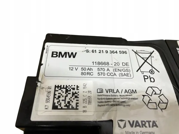 Batterie AGM OEM 9364596 12V 50Ah pour BMW/MINI image 4