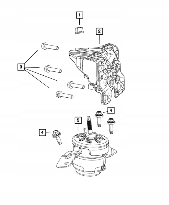Support moteur droit OEM 68480624AA Wrangler JL 3.6 image 3
