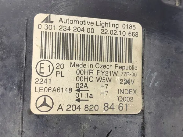 Rechter Voorlicht Mercedes W204 C-Klasse (07-14) A2048208461 image 4