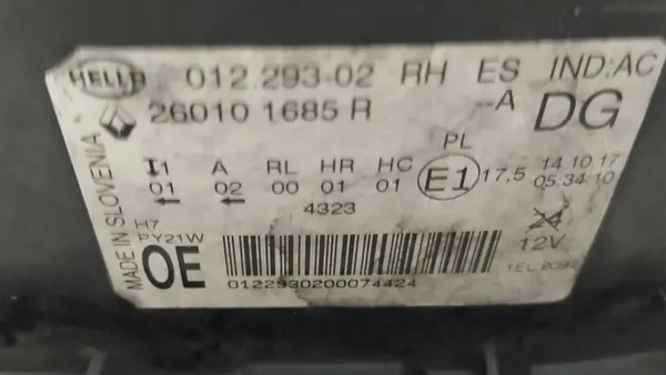 Oikea Etuvalaisin Renault Scenic IV 260101685R image 5