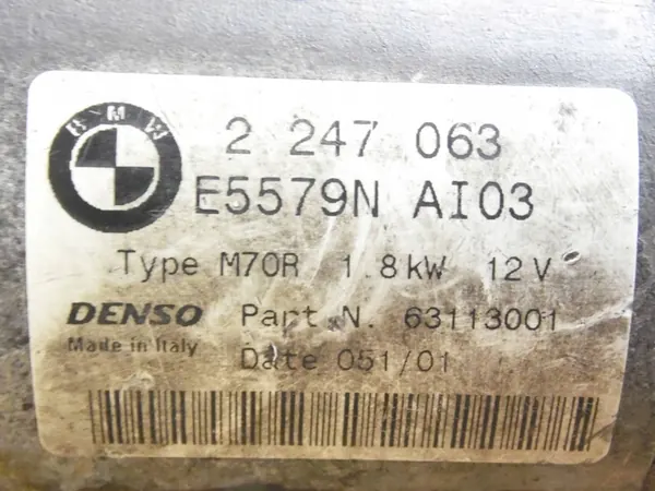 Arrancador BMW OE 63113001 image 4