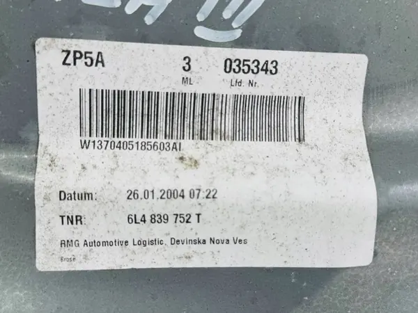 Sähkoinen ikkunanostin Seat Cordoba takana 6L4839752T image 2