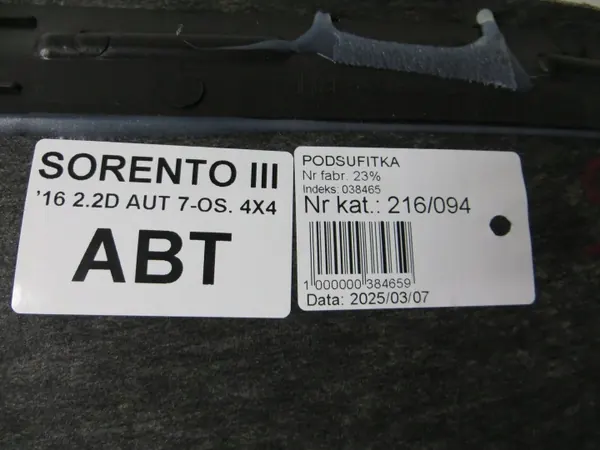 Plafonnier Panorama Kia Sorento III OEM 216/094 image 5