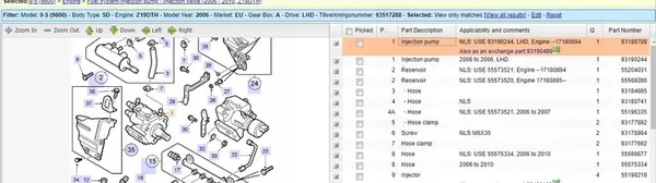 Hogedruk brandstofpomp SAAB 9-5 Estate 1.9L Diesel OEM 93188709 image 6