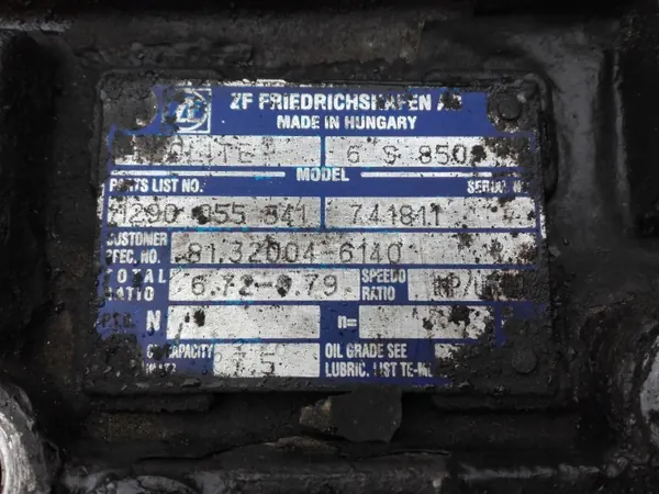 Boîte de vitesses MAN TGL ZF 6S850 OEM 22 image 4