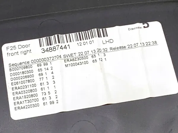 OEM LORK-2068-33778 Voorrechter Deurbekleding BMW F25 image 4