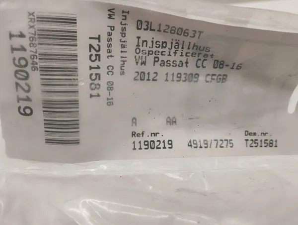 Volkswagen Gasklep 03L128063T image 4