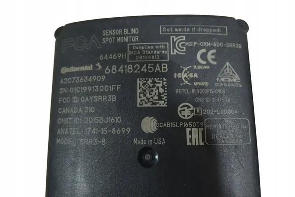 DODGE DURANGO 2018 Blind Spot Radar Sensor 68418245AB image 4