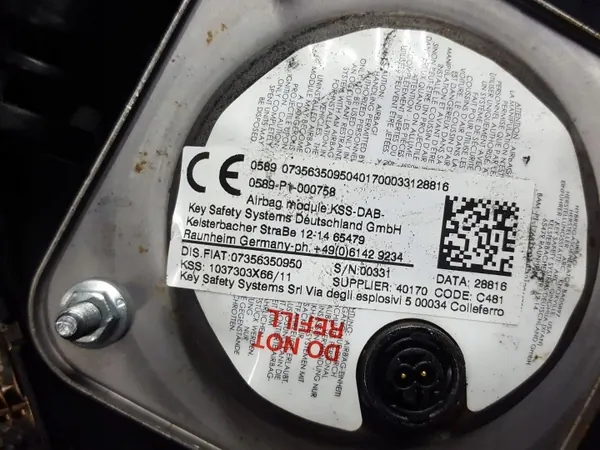 OEM 07356350950 Airbag Condutor Fiat 500X 2014-2017 image 6