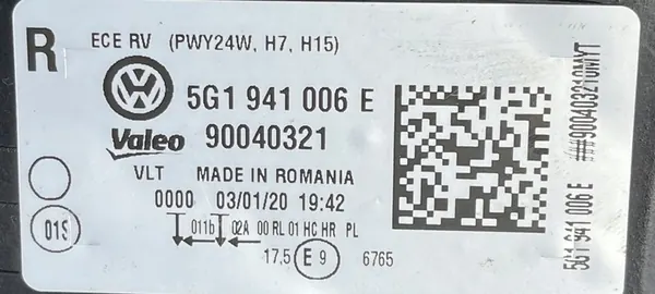 VW GOLF VII Framskärm Fäste Set 5G1941006E image 2