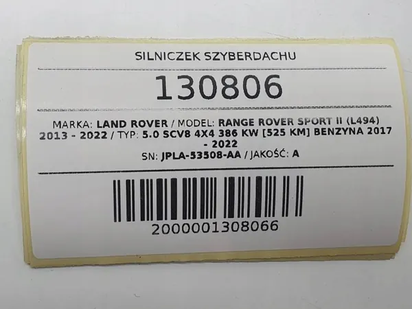 Schuifdakmotor OEM JPLA-53508-AA Range Rover Sport L494 image 5