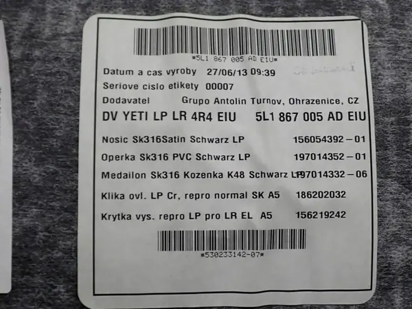 Panneau Porte Avant Gauche OEM 5L1867011 Skoda Yeti image 8