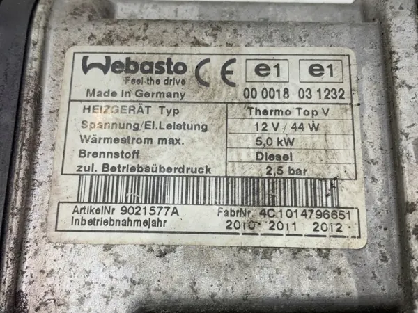 Webasto-värmare OEM 1K0815065AQ för VW Touran 2.0 image 5