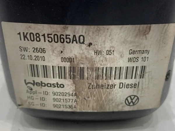 Webasto-värmare OEM 1K0815065AQ för VW Touran 2.0 image 6