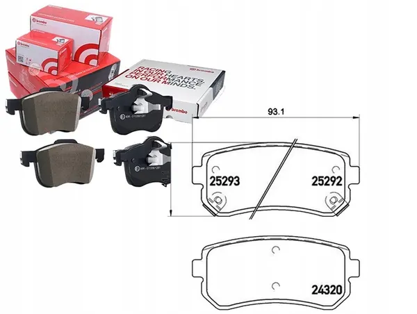 BREMBO Achterste Remblokken Hyundai i30 P 30 051 image 8