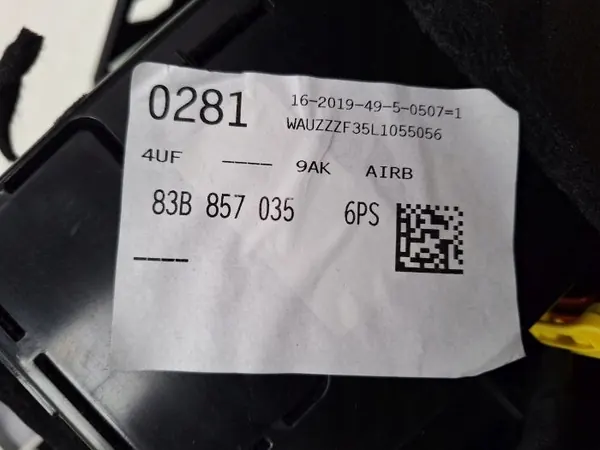 Passagerarhandskfack Audi Q3 OEM 83B857035 image 6