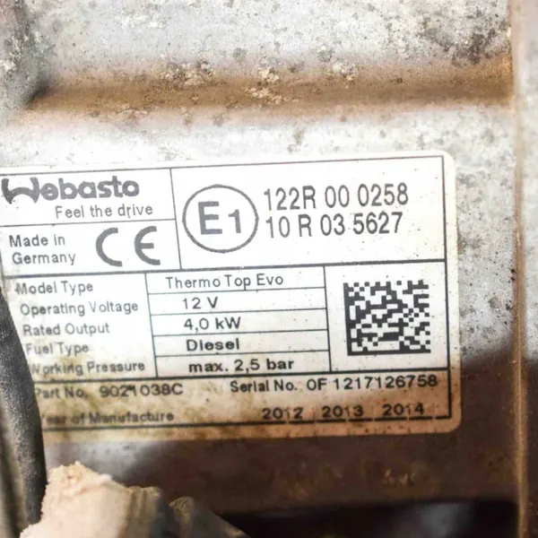 Webasto-lämmitin OEM 10R035627 Toyota Hilux VII:lle image 7